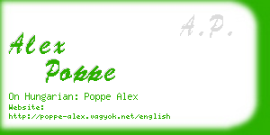 alex poppe business card